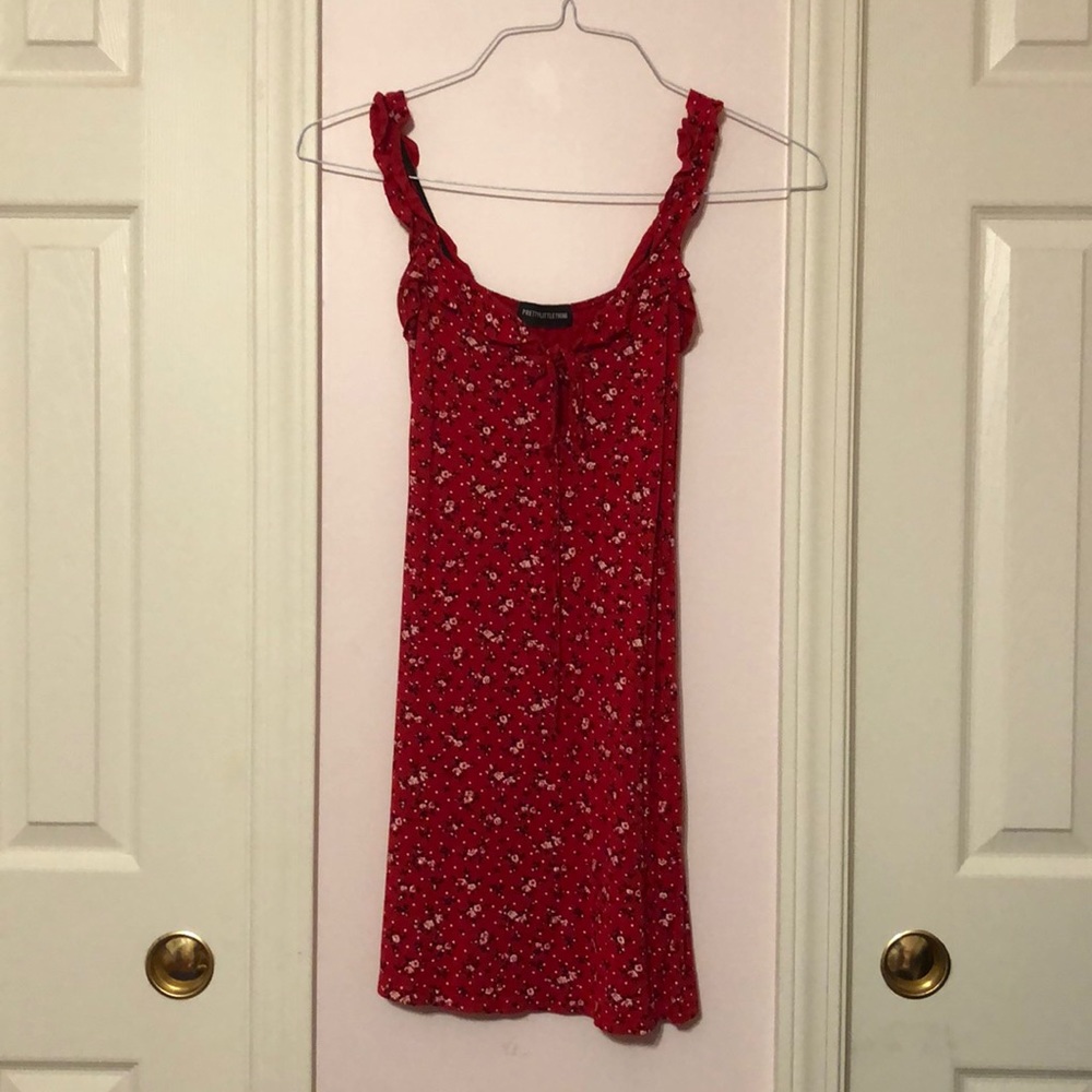 Red Floral Mini Dress